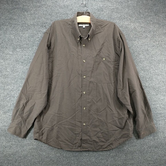 Columbia Men's Button Down Shirt Gray Large Long Sleeve Viscose Blend Casual - Picture 2 of 11